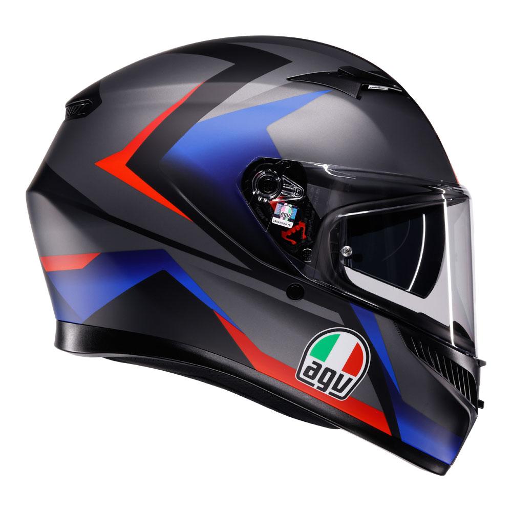 AGV K3 - STRIGA MATT BLACK/BLUE/RED