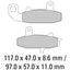 FERODO Disc Pad Set - FDB606 P Platinum Non Sintered Compound