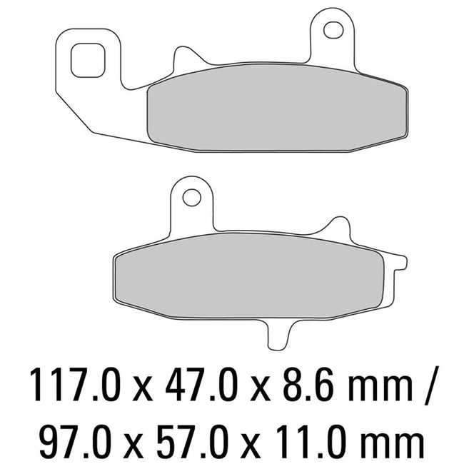 FERODO Disc Pad Set - FDB606 P Platinum Non Sintered Compound Hover Image