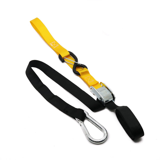 KMX Tie Down 25mm Snap Hook - Black/Yellow Soft Loop Main Image