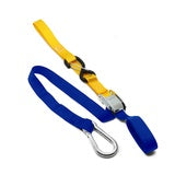 KMX Tie Down 25mm Snap Hook - Blue/Yellow Soft Loop Hover Image