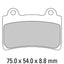 FERODO Disc Pad Set - FDB662 P Platinum Non Sintered Compound