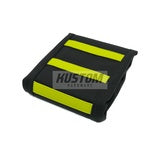 Kustom Hardware Seat Cover - Black w/ Yellow Ribs