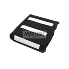Kustom Hardware Seat Cover - Black w/ White Ribs