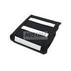 Kustom Hardware Seat Cover - Black w/ White Ribs