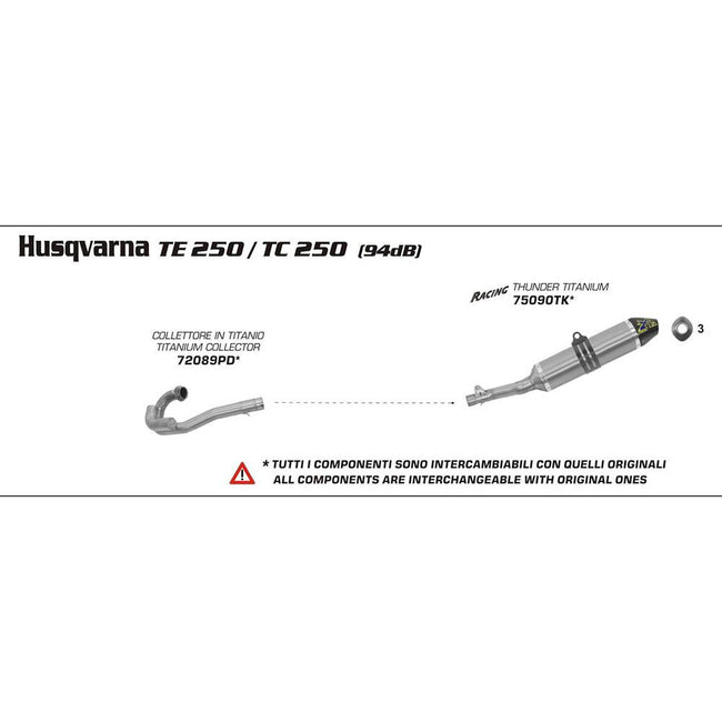 ARROW Collector 72089PD [AOE]: Titanium - HVA TC/TE 250 09>12 Hover Image