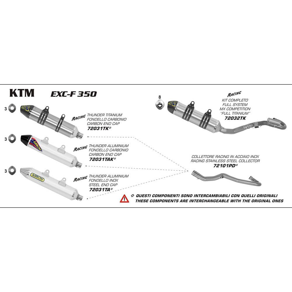 ARROW 72101PD Header Collector set - Stainless