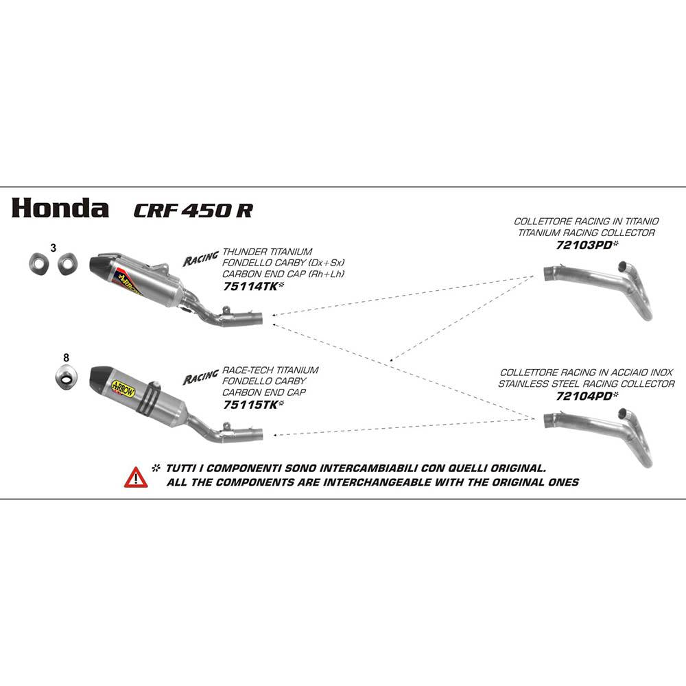 ARROW 72103PD Header Collector set - Titanium