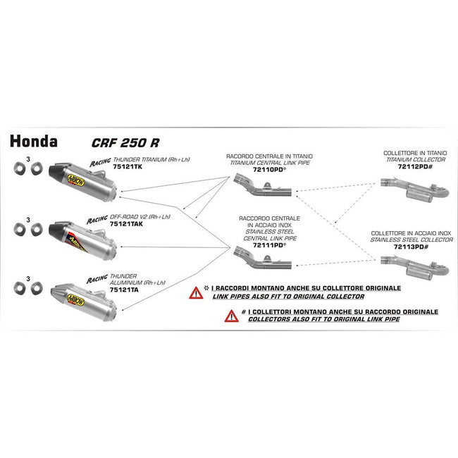 ARROW 72111PD Link Pipe - Stainless steel 1:2 Hover Image