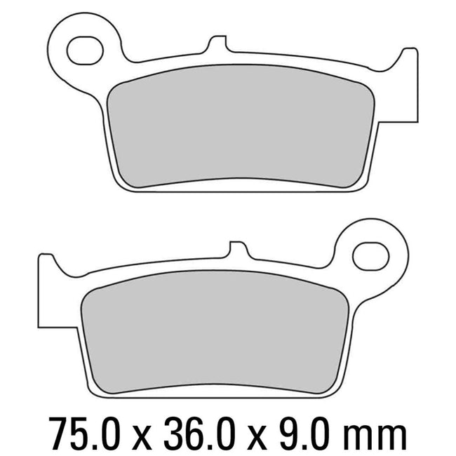 FERODO Disc Pad Set - FDB672 AG Argento Non Sintered Compound Hover Image