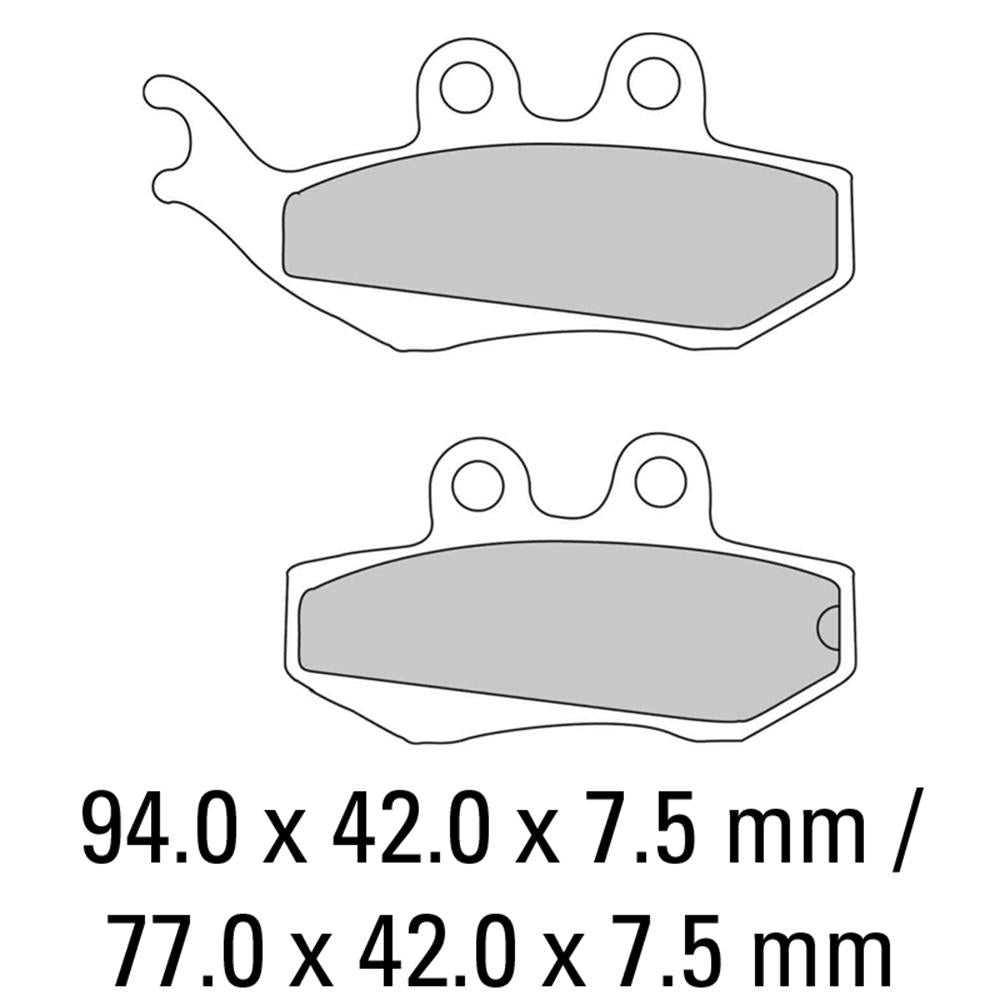 FERODO Disc Pad Set - FDB677 S Scooter Compound - Non Sintered
