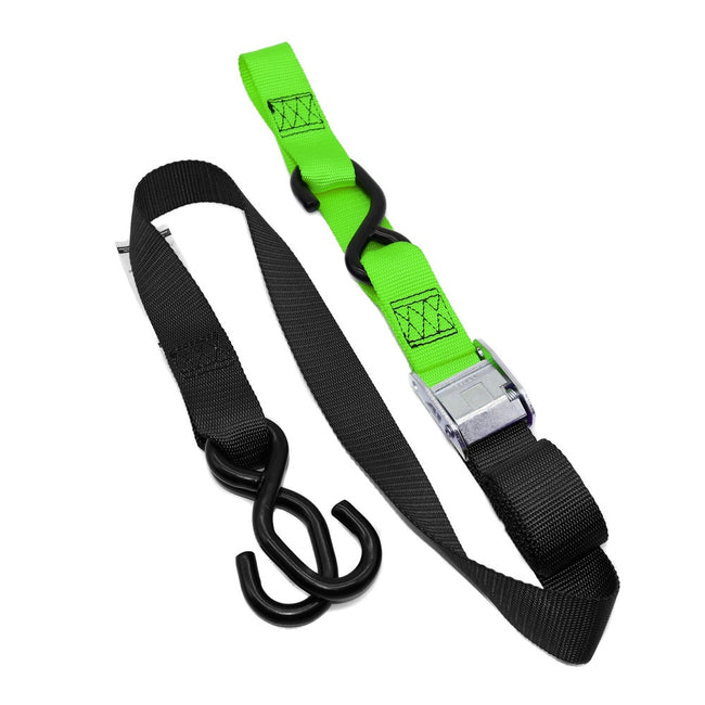 KMX Tie Down 38mm Twin Hook - Black/Green Loop Main Image