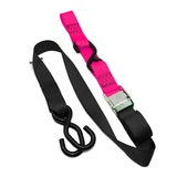 KMX Tie Down 38mm Twin Hook - Black/Pink Loop Hover Image