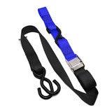 KMX Tie Down 38mm Twin Hook - Black/Blue Loop Hover Image