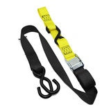 KMX Tie Down 38mm Twin Hook - Black/Yellow Loop Hover Image