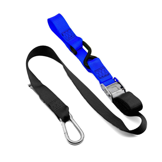 Kustom MX Tie Down 38mm Snap Hook - Black/Blue Loop Main Image