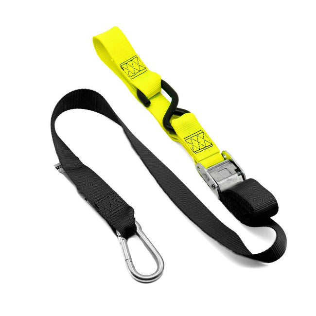 Kustom MX Tie Down 38mm Snap Hook - Black/Yellow Loop Main Image