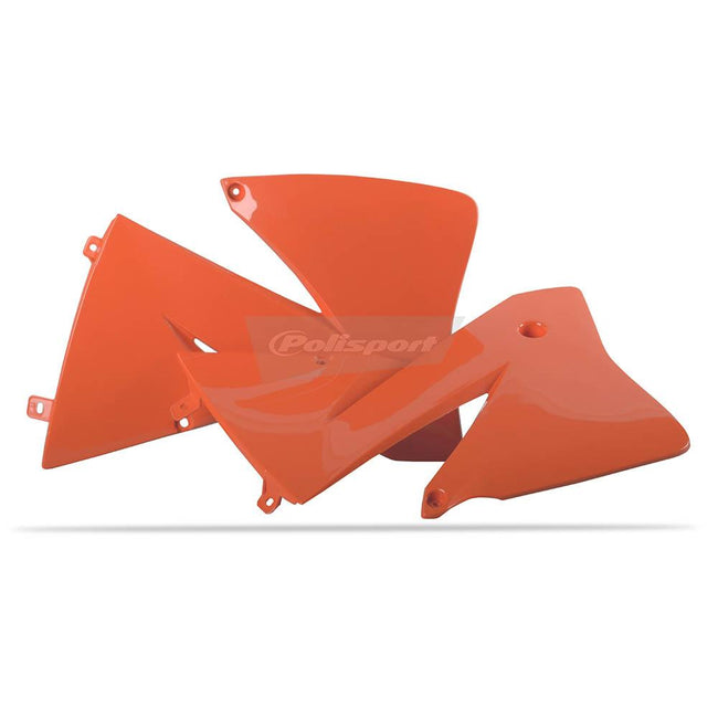 POLISPORT RADIATOR SHROUDS KTM EXC 01-02 - ORANGE Hover Image