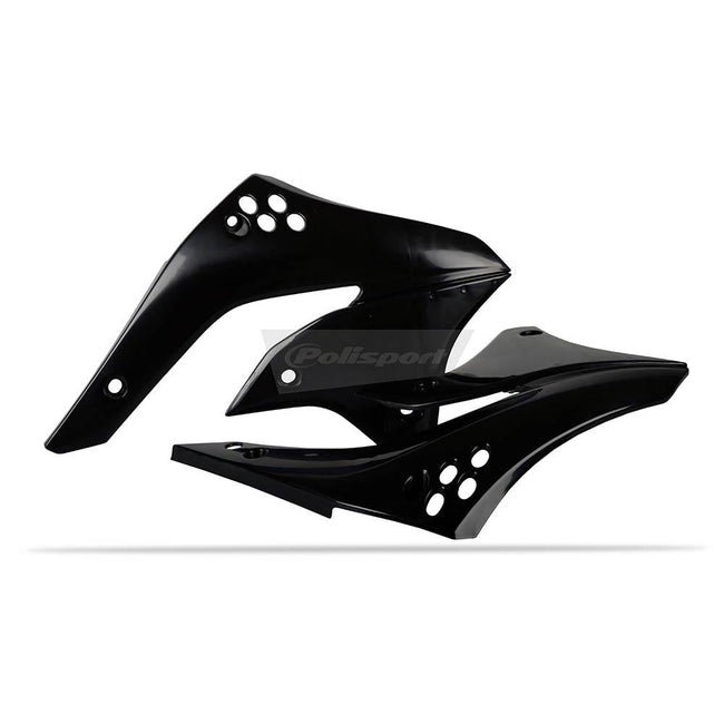 POLISPORT RADIATOR SHROUDS KAWASAKI KX450F 06-08 - BLACK Hover Image