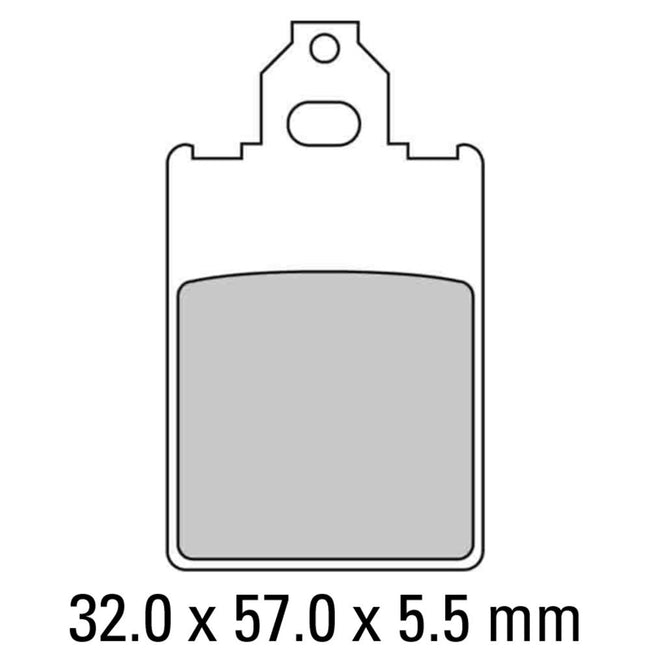 FERODO Disc Pad Set - FDB697 S Scooter Compound - Non Sintered Hover Image