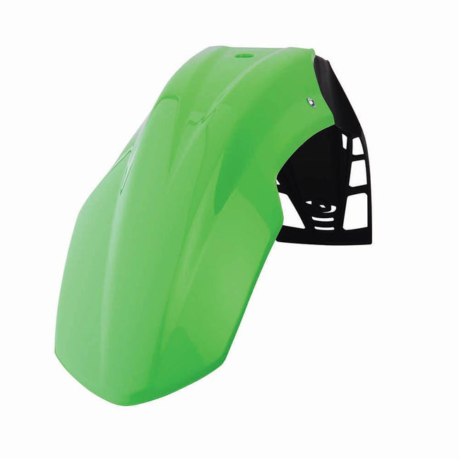 POLISPORT FREE FLOW UNIVERSAL FRONT FENDER - KAWASAKI GREEN Hover Image