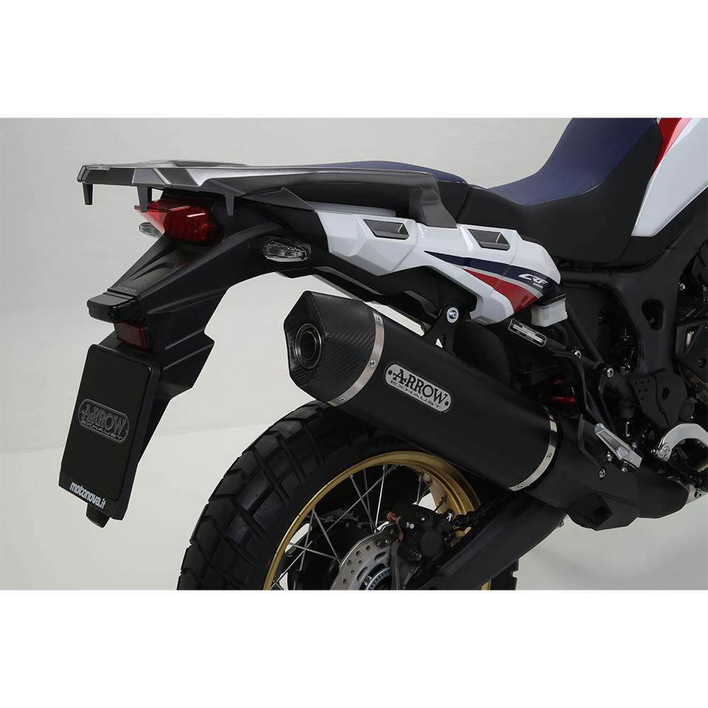 ARROW 72621AKN Silencer - MAXI RACE-TECH Aluminium Dark with Carbon End Cap - HONDA