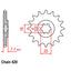 FRONT SPROCKET - STEEL  14T 420P (31-02B-14)