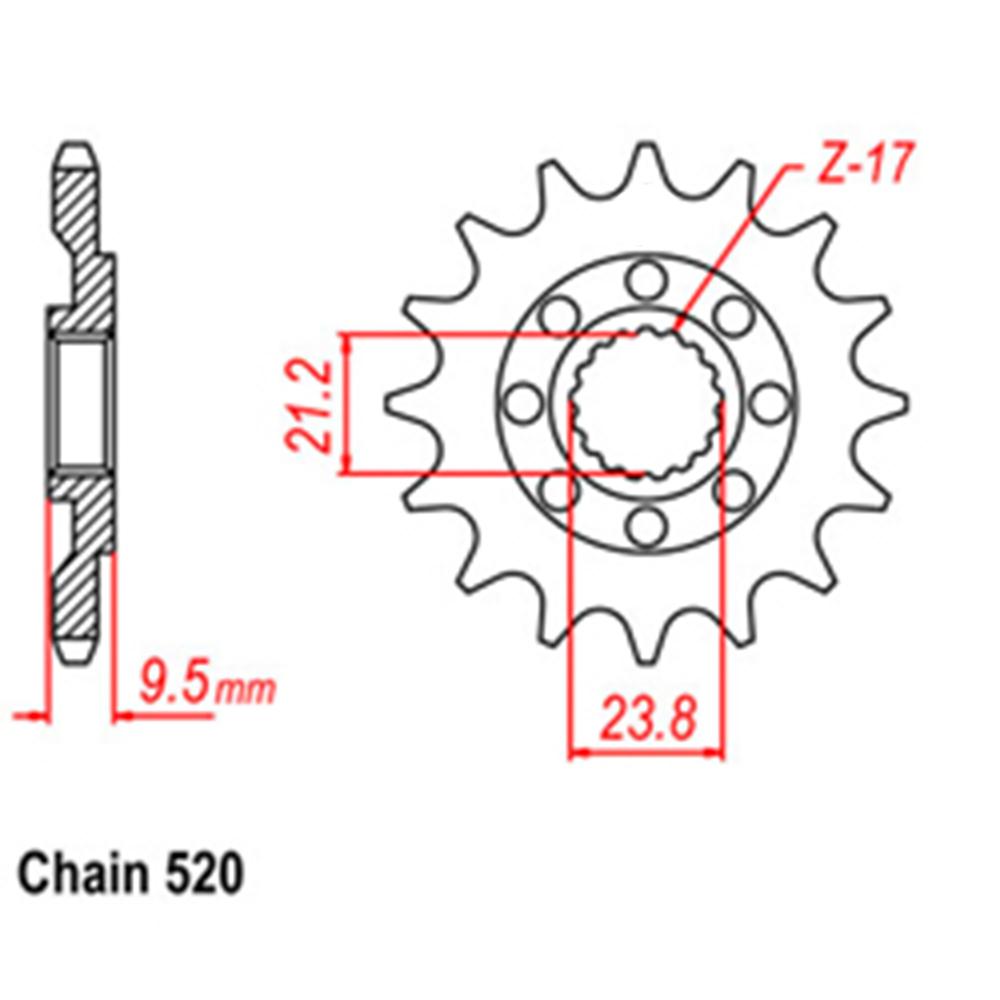 FRONT SPROCKET - STEEL  13T 520P (31-3ML-13)