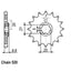 FRONT SPROCKET - STEEL  13T 520P (31-006-13)