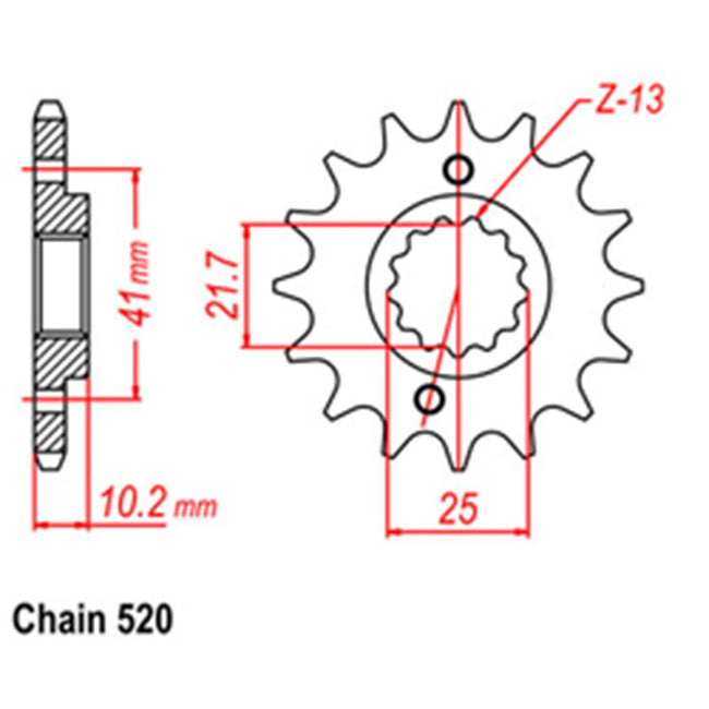 FRONT SPROCKET - STEEL  15T 520P (31-9MN-15) Hover Image