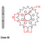 FRONT SPROCKET - STEEL  16T 530P (31-15H-16)