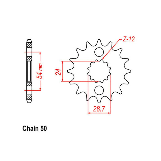 FRONT SPROCKET - STEEL  15T 530P (31-106-15) Hover Image