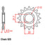 FRONT SPROCKET - STEEL  17T 525P (31-132-17)
