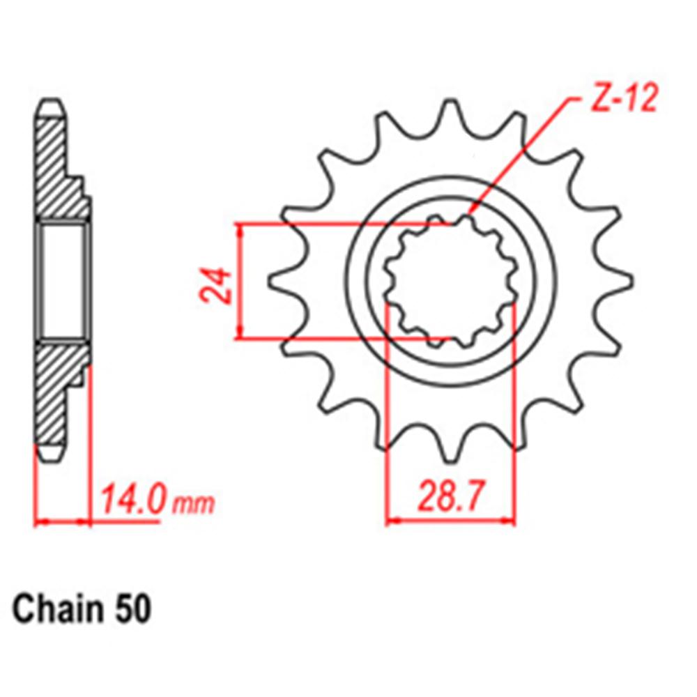 FRONT SPROCKET - STEEL  17T 530P (31-239-17)