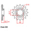 FRONT SPROCKET - STEEL  15T 525P (31-288-15)