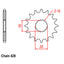 FRONT SPROCKET - STEEL  14T 428P (31-417-14)