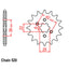 FRONT SPROCKET - STEEL  14T 520P D/D (31-428-14)