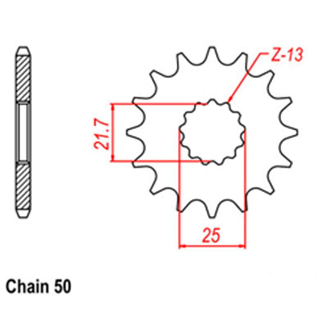 FRONT SPROCKET - STEEL  18T 530P (Not D/D) Main Image