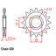 FRONT SPROCKET - STEEL  16T 520P (31-K42-16)