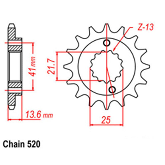 FRONT SPROCKET - STEEL  16T 520P (31-MBN-16) Hover Image