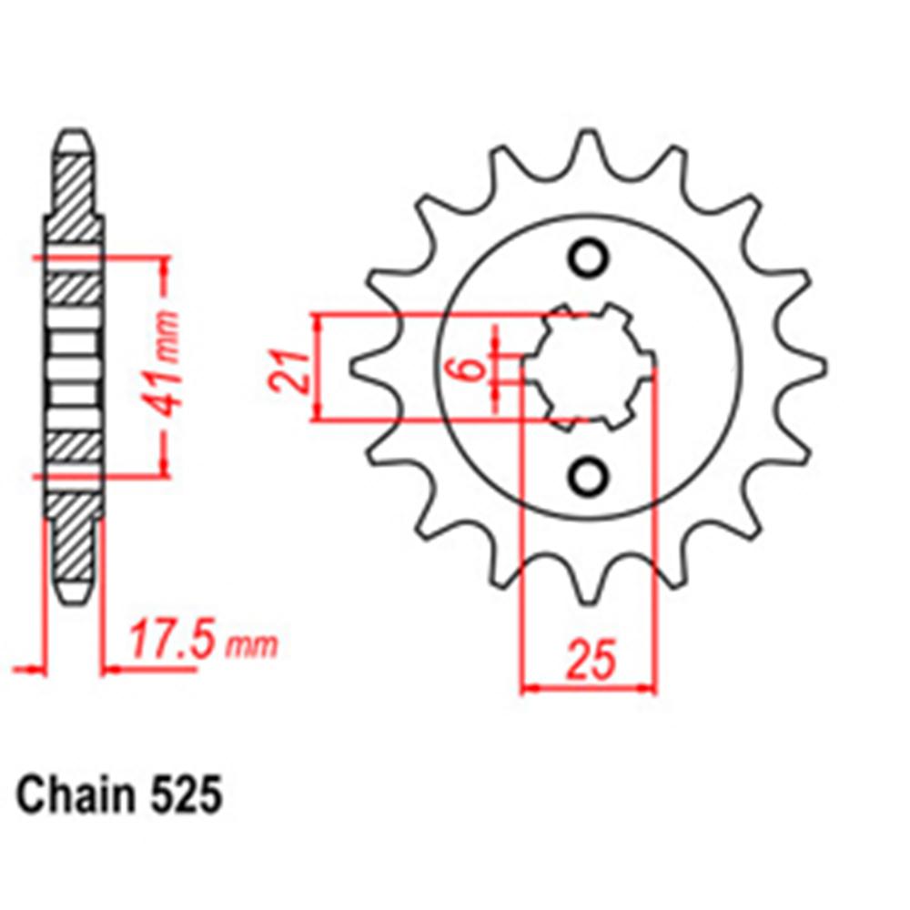 FRONT SPROCKET - STEEL  15T 525P (31-ML0-15)