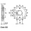 FRONT SPROCKET - STEEL  15T 525P (31-MM9-15)