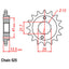 FRONT SPROCKET - STEEL  15T 525P (31-MN8-15)