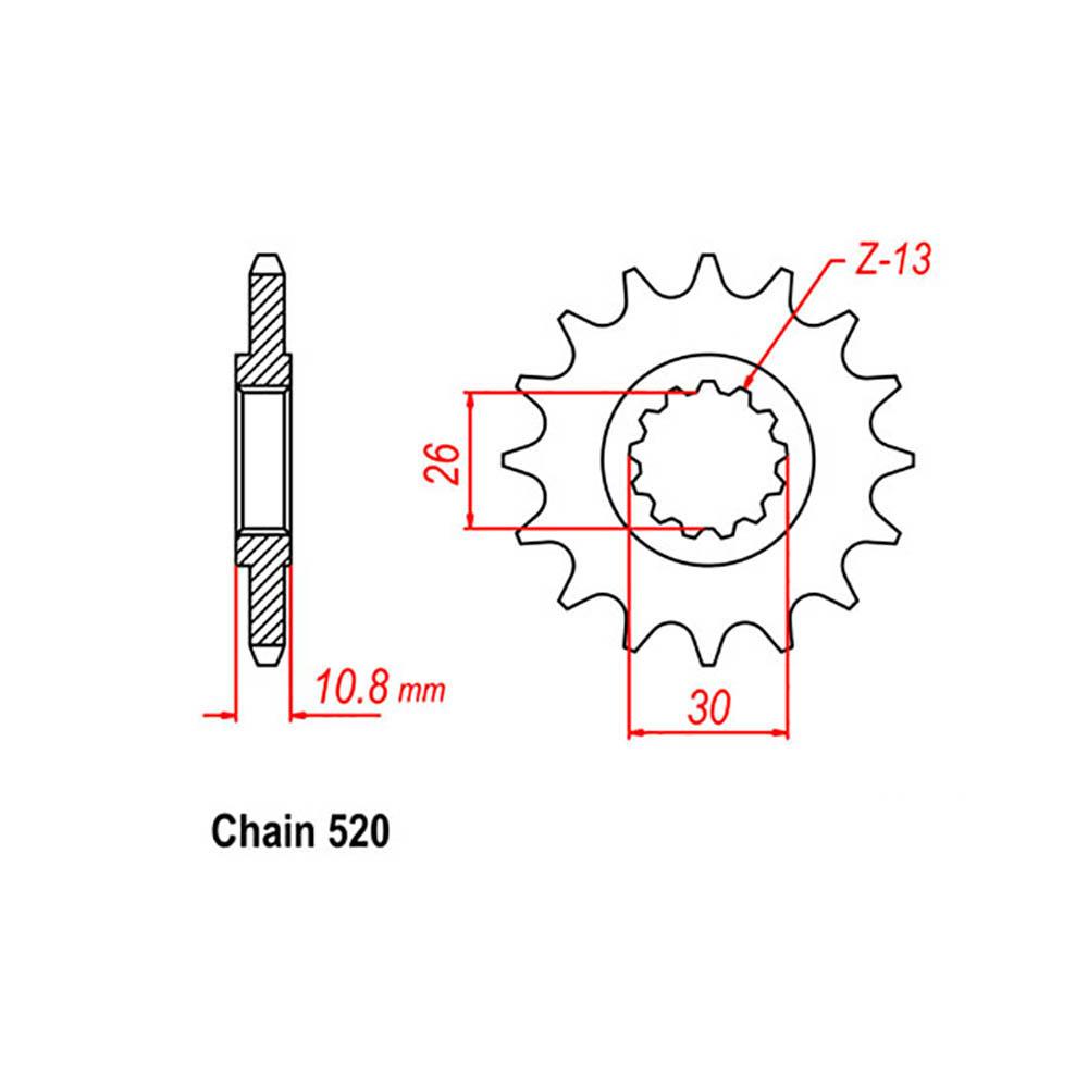 FRONT SPROCKET - STEEL  17T 520P (31-YC2-17)