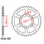 REAR SPROCKET - STEEL 46T 520P (32-163-46)