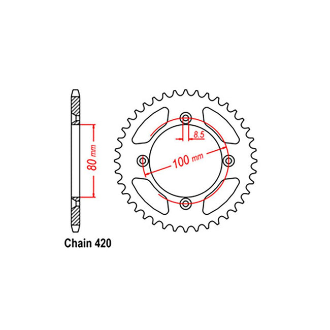 REAR SPROCKET - STEEL 38T 420P Hover Image