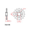 FRONT SPROCKET - STEEL 16T 520P (41-B04-16)