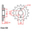 FRONT SPROCKET - STEEL 16T 520P (41-D01-16)
