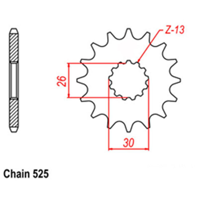 FRONT SPROCKET - STEEL 18T 525P Hover Image