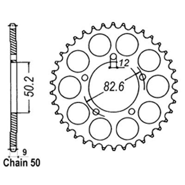 REAR SPROCKET - STEEL 48T 530P (42-H01-48) Hover Image